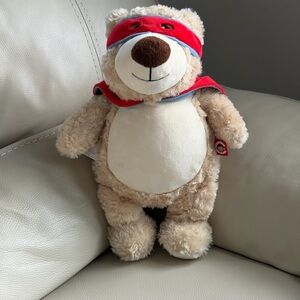 Cubbies Cubbyford Hero Plush Bear with Red Cape-Embroidery Belly